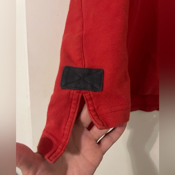 Men’s Orvis Large Red Short Sleeve Polo Shirt American Flag Embroidered- (S107) - Picture 2 of 11